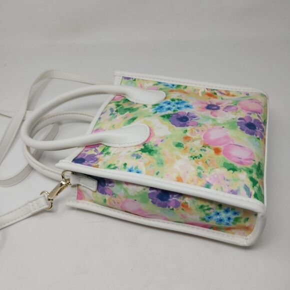 Pretty Spring Floral Rectangle Crossbody Bag - Picture 8 of 12